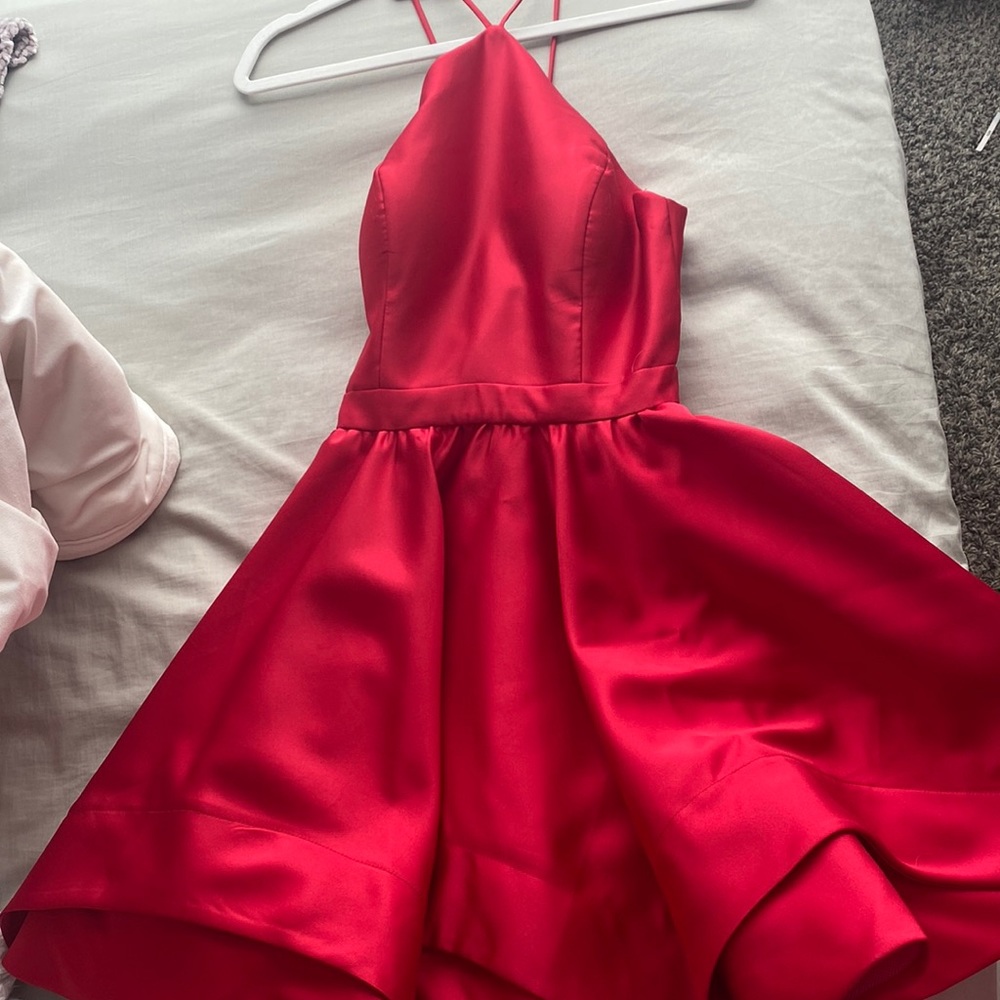 Red Short Dress (only worn one time) with pockets